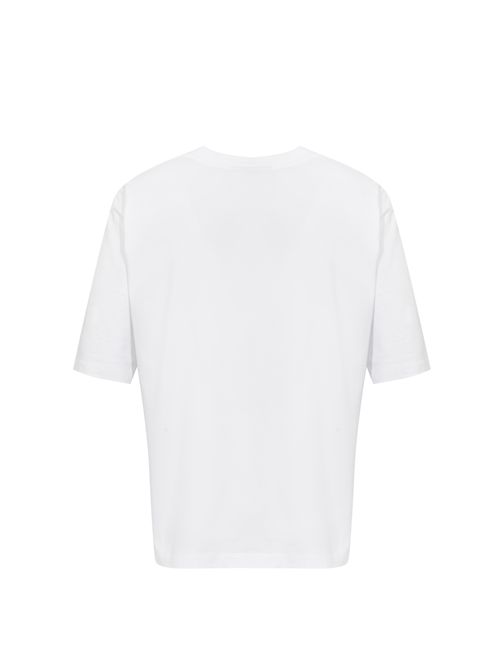 T-shirt Rebel Tags Loose Fit in cotone con stampa graffiti White DSQUARED2 | S71GD1652 D20033100